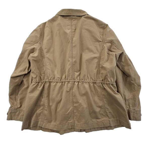 Gap Utility Chore Jacket Men's XXL Safari Khaki Elastic Y2K 4 Pockets EUC - Picture 2 of 16